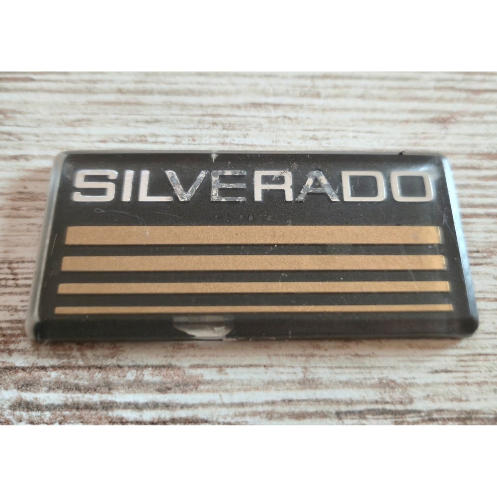 Vintage Chevrolet Silverado Truck Fender Emblem Badge Nameplate Squarebody OEM